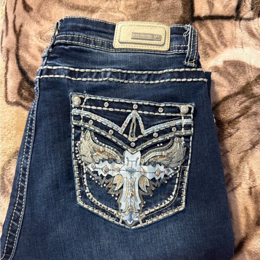 Embellished Blue Jeans